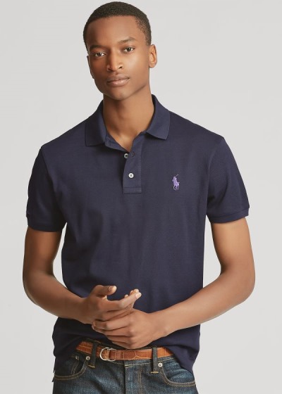 Ralph Lauren Custom Slim Fit Piqué Polo Herre Danmark (DUYNV1938)